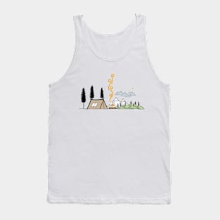 ClipArt Winter Wonderland Night Graphic Graphic Tank Top